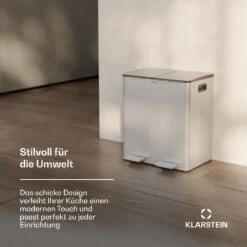 [Wiederverpackt] EcoVista Mülleimer Mit Kompostbehälter Abfalleimer 40 Liter -Haushaltsgerätegeschäft 10046168 de 0006 usp 1