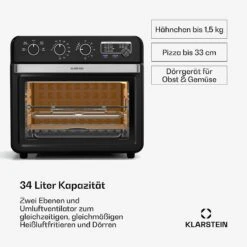 [Wiederverpackt] Air Glaze Heißluftfritteuse | 2000 Watt | 34 Liter -Haushaltsgerätegeschäft 10046474 de 0002 usp 1