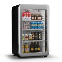 Audrey Evo Getränkekühlschrank Mit Glastür | Retro-Design | 93 L