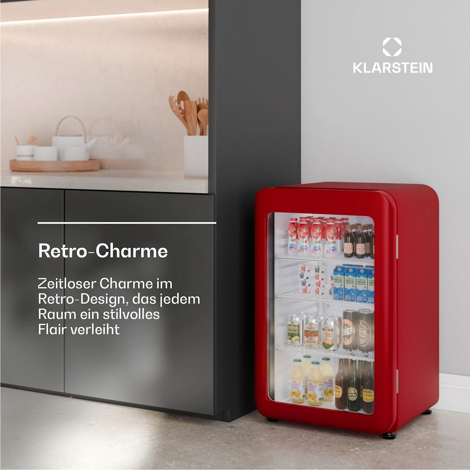 Audrey Evo Getränkekühlschrank Mit Glastür | Retro-Design | 113 L 5 Audrey Evo Getränkekühlschrank Mit Glastür | Retro-Design | 113 L – Bild 3