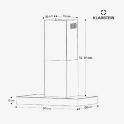 [Gebraucht] SmartEdge 90 Dunstabzugshaube -Haushaltsgerätegeschäft 10046680 yy 0011 dimensions