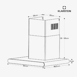 CurveVent Dunstabzugshaube | 60 Cm -Haushaltsgerätegeschäft 10046743 yy 0011 dimensions