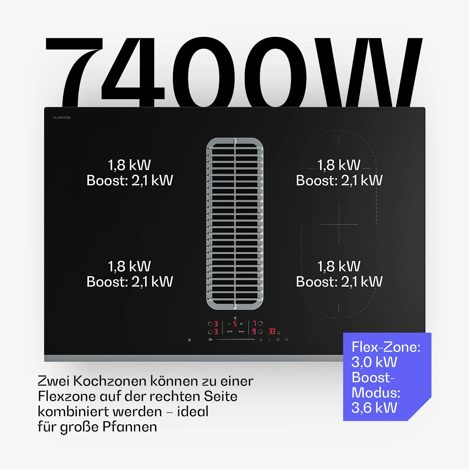 Verosteel 80cm Induktionskochfeld Mit Dunstabzug 4 Platten Schwarz 6 Verosteel 80cm Induktionskochfeld Mit Dunstabzug 4 Platten Schwarz – Bild 4