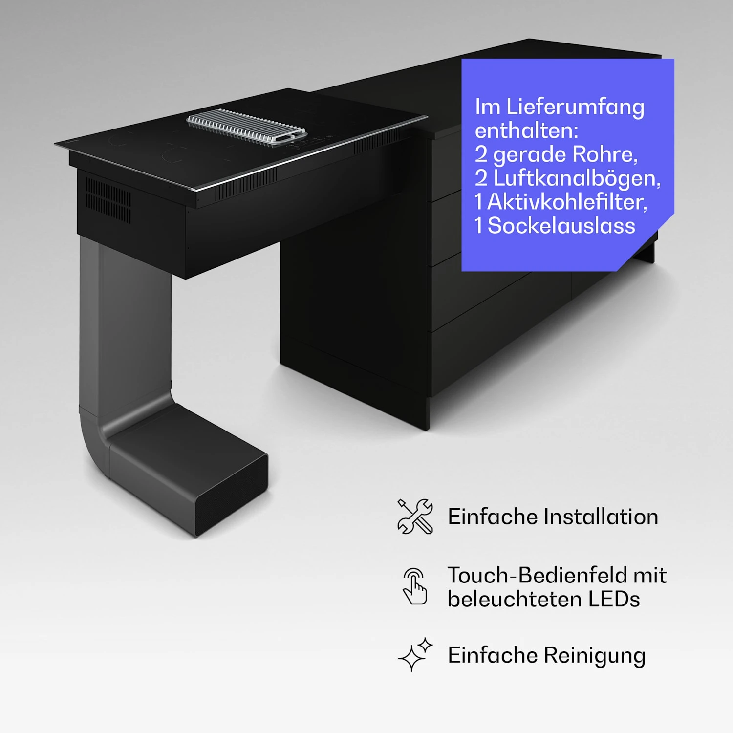 Verosteel 80cm Induktionskochfeld Mit Dunstabzug 4 Platten Schwarz 9 Verosteel 80cm Induktionskochfeld Mit Dunstabzug 4 Platten Schwarz – Bild 7