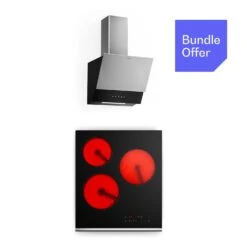 Verosteel Glaskeramik-Kochfeld + Verosteel Kopffreihaube | 45 Cm