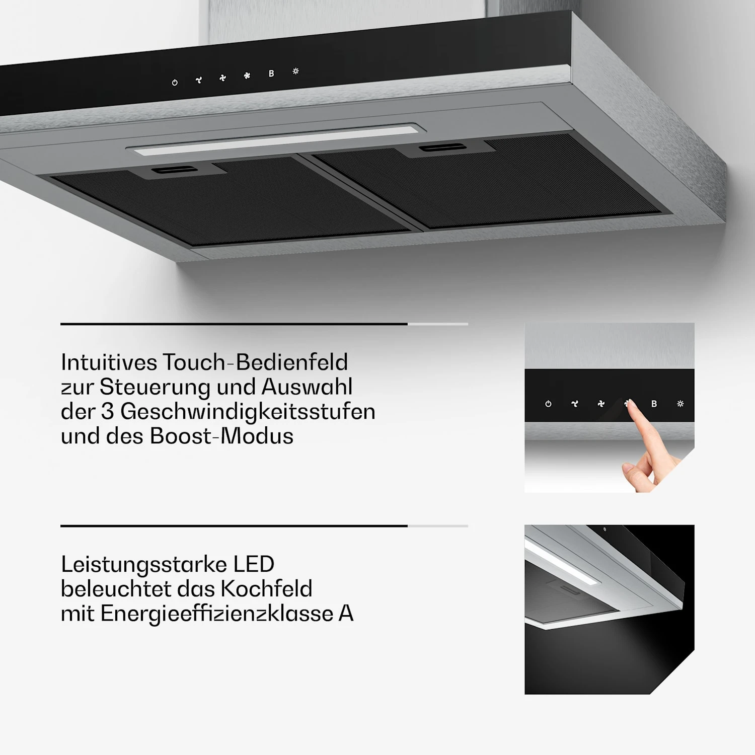 Verosteel Induktionskochfeld + Abzugshaube | 60 cm 9 Verosteel Induktionskochfeld + Abzugshaube | 60 cm – Bild 7