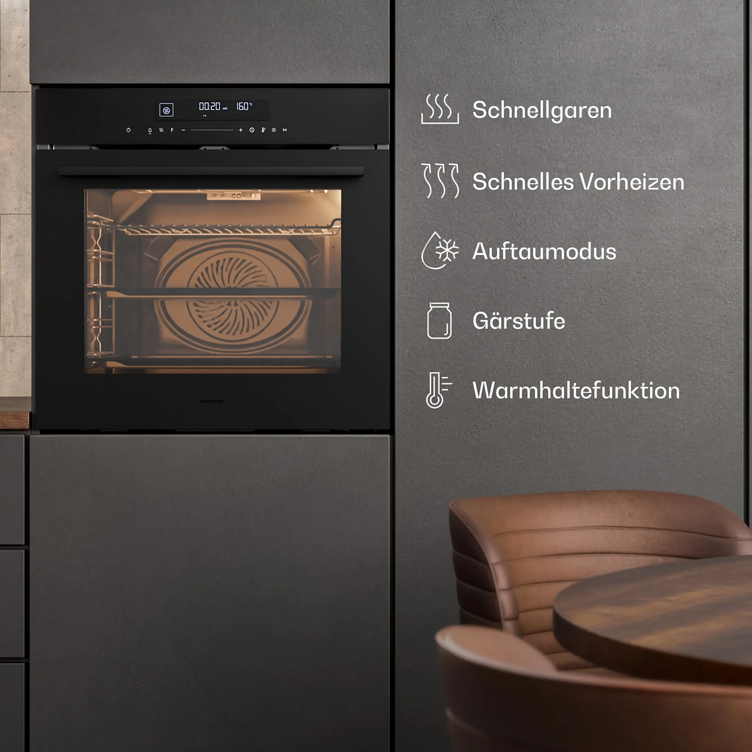 Velaire Induktionskochfeld Einbaubackofen Teleskop-Abzugshaube | 60 Cm 7 Velaire Induktionskochfeld Einbaubackofen Teleskop-Abzugshaube | 60 Cm – Bild 5